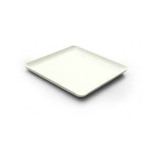 Mank Teller aus Zuckerrohr in Weiss, viereckig, 200 x 200 x h 15 mm, 40 Stück - Bio Einweg