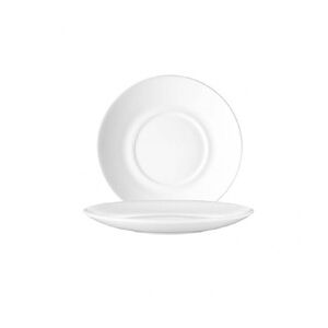 18x Arcoroc Untertasse Universal, weiß, Hartglas, Durchmesser 14 cm