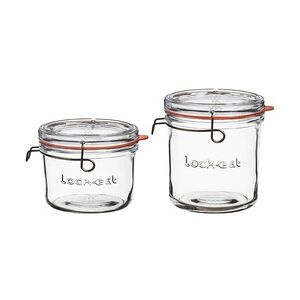 2er Set Lock-Eat Einmachgläser mit Deckel - 0,5L + 0,75L