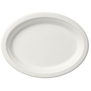 Duni Teller, oval ø 26 cm Weiss, Bagasse