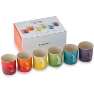 Le Creuset Stoneware Rainbow Espresso Mugs (Set of 6) - 100ml