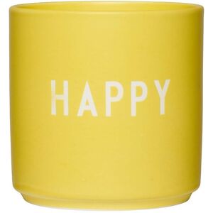 Design Letters Becher - Favorit Cup - Happy - Yellow - Design Letters - One Size - Becher