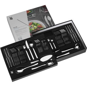 WMF Flame Plus Besteck Set 12 Personen, 66 teilig, 60 Teile mit Servierbesteck, Cromargan protect po