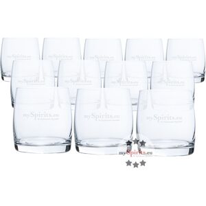 12 x mySpirits Gin und Whisky Tumbler Glas