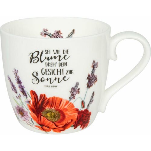 KÖNITZ PORZELLAN GMBH Könitz Becher Gardening – Purple Flowers, Tasse, Kaffeebecher, Bone China, Bunt, 450 ml, 11 2 057 2704