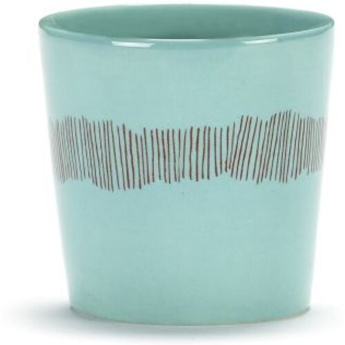 Serax Feast by Ottolenghi Kaffeetasse 4er Set – azure swirl-stripes rot – 4 Tassen à 250 ml