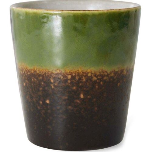 HK living 70’s ceramics mug Kaffeebecher – algae – 180 ml – Ø 7,5 cm x H 8 cm