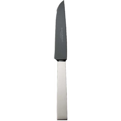 Robbe & Berking Riva – 150 g versilbert Steakmesser Frozen Black 223 mm