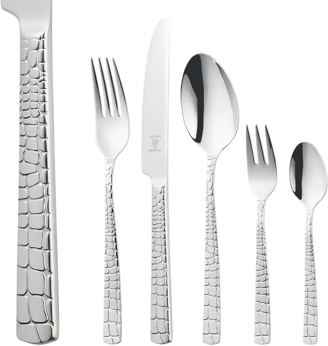 Justinus Besteckset, 30-teilig  Croco ¦ silber ¦ Edelstahl