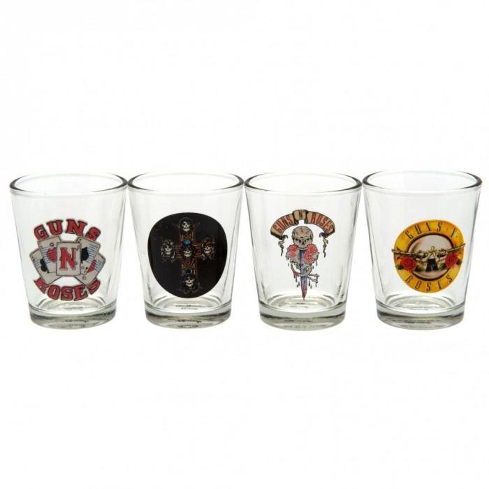 Guns N' Roses Guns N Roses Offizielles Schnapsglas-Set (4er Pack)