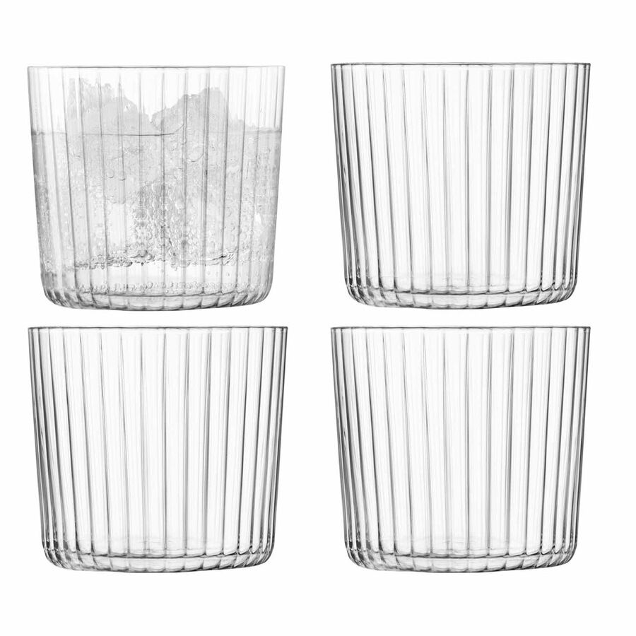 LSA International Wasserglas Gio line, 4er Set klar 8x8x7cm