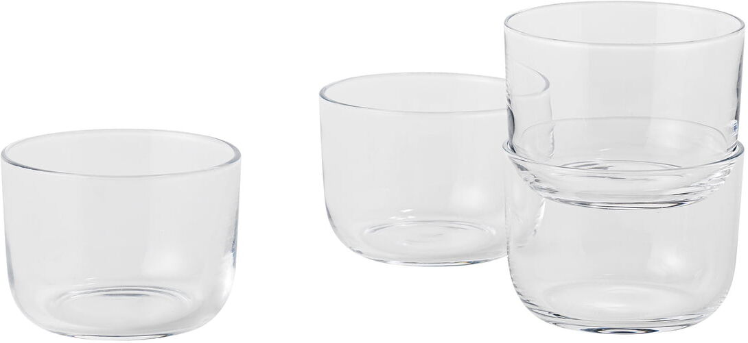 Muuto - Corky Trinkglas (4er-Set), low, clear