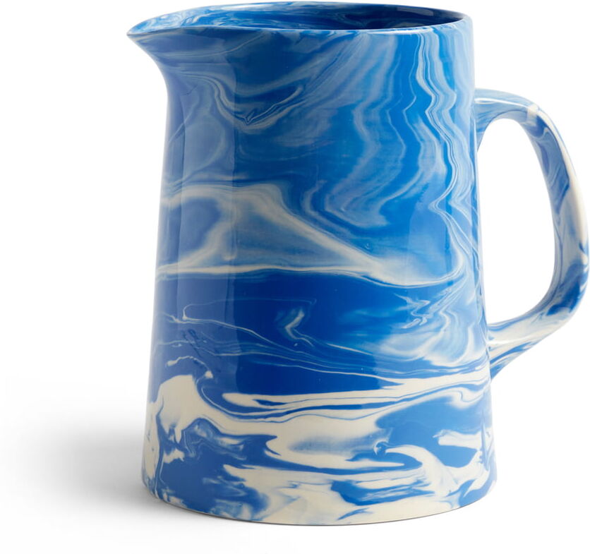 HAY - Marbled Jug, Ø 16 x H 21 cm, blau