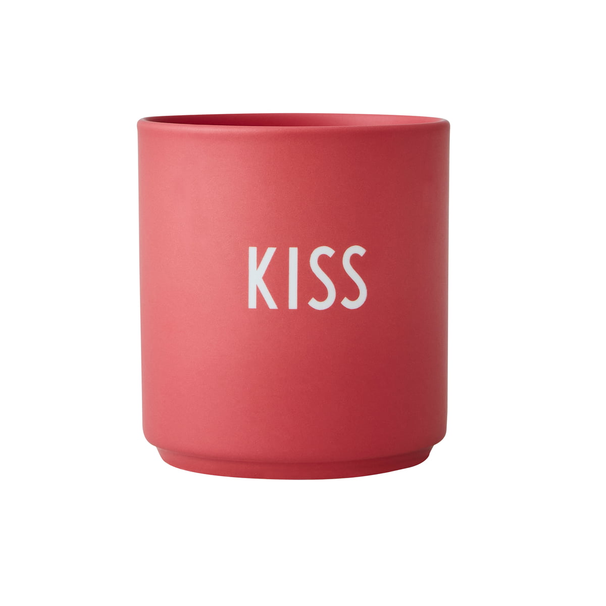 Design Letters - AJ Favourite Porzellan Becher, Kiss / red berry