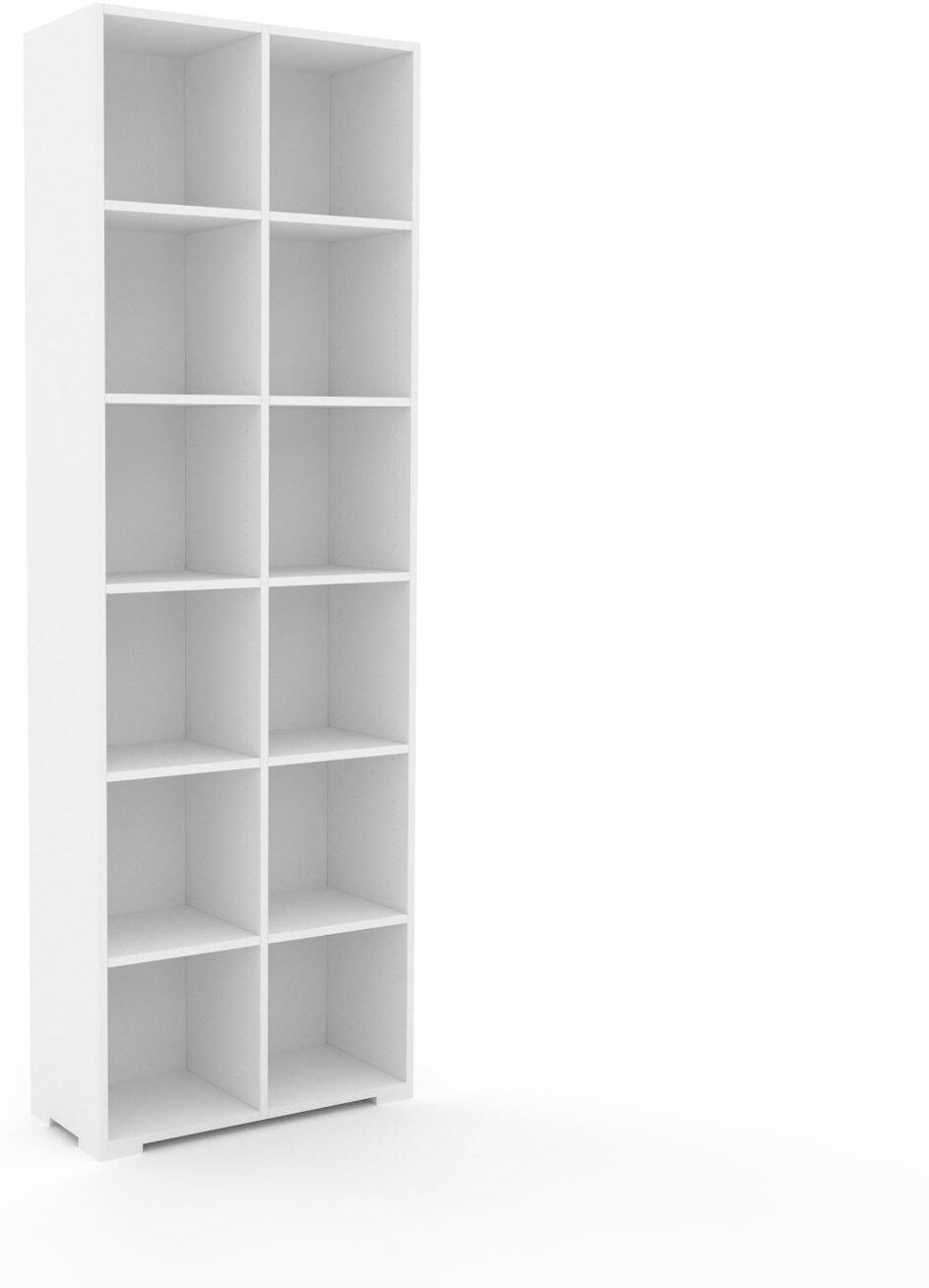 MYCS Hochschrank Weiß - Moderner Schrank: Hochwertige Qualität, einzigartiges Design - 79 x 235 x 35 cm, Selbst zusammenstellen