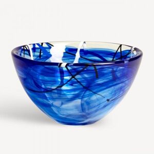 Contrast Bowl Small Blue, Ø 16cm - Kosta Boda