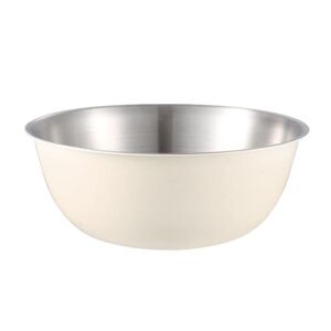 Shoppo Marte 304 Stainless Steel Food Grade Dishes Bowl Kitchen Baking Stirring Bowl Vegetables Sandwood Basin, Size: 24cm (White)