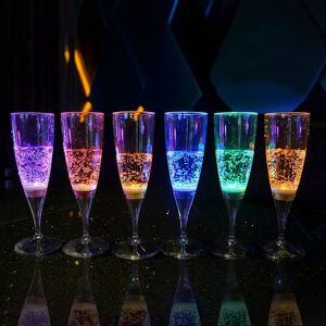 BayOne LED glas champagne glas cocktail glas whisky glas 6-pakke