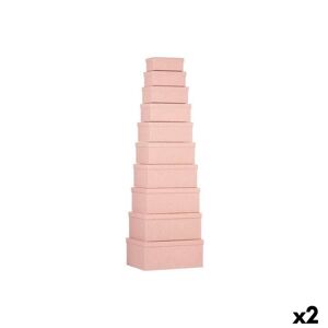 Pincello Sæt med æsker, som kan stables Pink Pap (2 enheder)