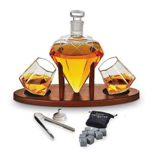 MikaMax Diamant Karaffel Sæt - Whiskeyglas & Whiskeysten – Whiskey