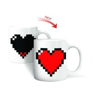 shopnbutik Creative Heart Magic Temperature Changing Cup Color Changing Chameleon Mugs Heat Sensitive Coffee Tea Milk Cup