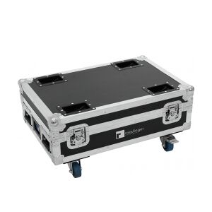 Roadinger Flightcase 4x AKKU BAR-6 Glow QCL Flex QuickDMX with charging function