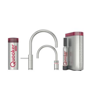 Quooker Twintaps Round Sæt M 3l Rustfr Inkl. Pro3 & Cube Beholder