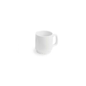 Multi Krus med hank og løberiller Herkules 26 cl Ø7.4x8.5 cm Porcelæn Hvid,4 pk x 6 stk/krt