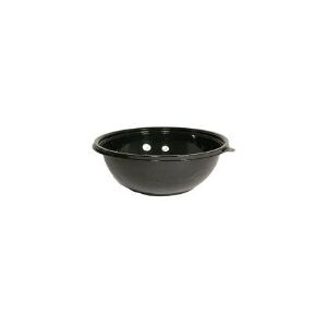 Multi Plastskål bowle 2250 ml Ø260x90 mm Rund RPET Sort,50 stk/krt