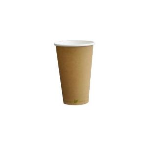 Multi Kaffebæger Pap/PLA Ø90xH135mm 40cl 16oz Single Wall Brun Catersource,50 stk/ps - (50 stk.)