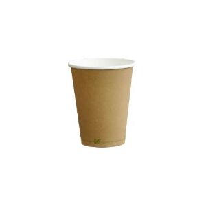 Multi Kaffebæger Pap/PLA Ø90xH110mm 30cl 12oz Single Wall Brun Catersource,20 ps x 50 stk/krt