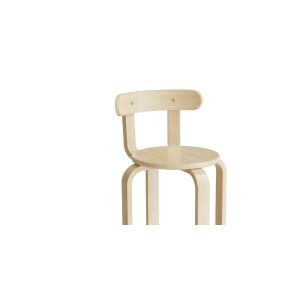 Form o Miljö Taburet Oscar med ryglæn, 330 mm, sæde i birk laminat, stel i birkefinér