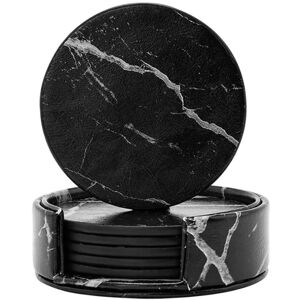 INF Underlag 6-pak PU læder marmor sort