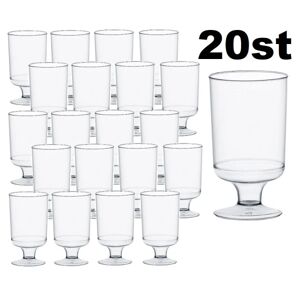 A2Z 20-pak genanvendelige klare plast vinglas 100ML