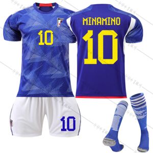 22 World Cup landshold Japan hjemme trøje fodbold dragt dragt træningshold uniform NO.10 MINAMINO 22
