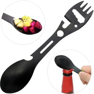 brand 5 stk Survival Spork Non-stick Overflade Bestik Picnic Gaffel Ske Dækkeservice Glat kant 5pcs