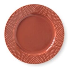 Lyngby  Porcelæn Lyngby Porcelæn Rhombe Frokosttallerken Ø: 23 cm - Terracotta