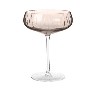 LOUISE ROE Crystal Champagne Coupe H: 15,5 cm - Smoke