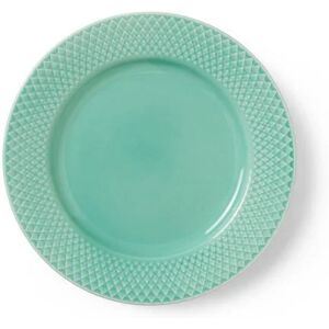 Lyngby  Porcelæn Lyngby Porcelæn Rhombe Frokosttallerken Ø: 21 cm - Aqua