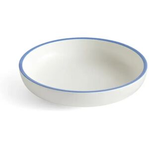 HAY Sobremesa Serving Bowl L Ø: 25 cm - White w. Blue Rim