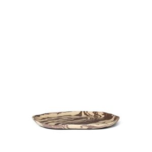 Ferm Living Ryu Platter B: 34 cm - Sand/Brown