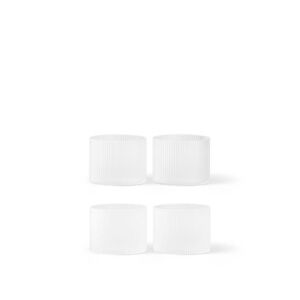 Ferm Living Ripple Low Glasses Set of 4 H: 6,1 cm - Frosted Glass
