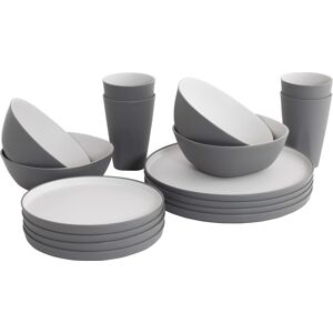 Outwell Gala 4 Person Dinner Set Grey & Sand OneSize, Grey & Sand