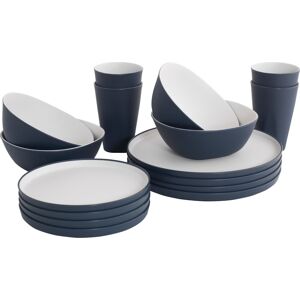 Outwell Gala 4 Person Dinner Set Blue & Grey OneSize, Blue & Grey