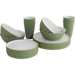 Outwell Gala 4 Person Dinner Set Green & Grey OneSize, Green & Grey