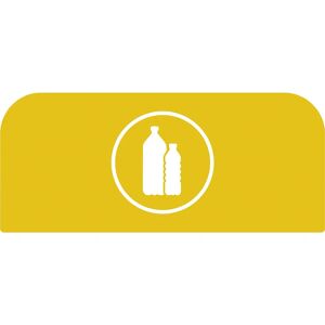 Rubbermaid Placa indicadora Configure™, para recipientes de 87 l, amarillo