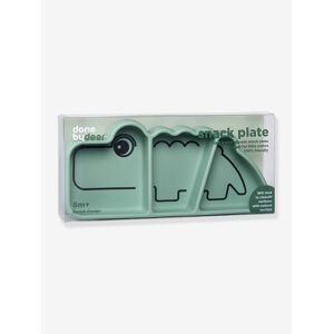 Plato DONE BY DEER Stick&Stay Croco de silicona verde medio liso con motivos