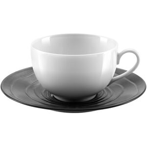 Medard de Noblat Taza café con platito (x6) gres negro