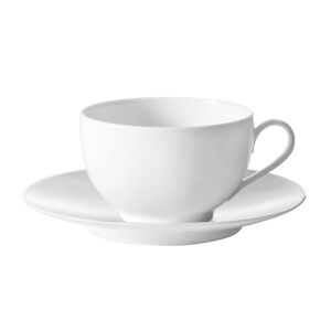 Medard de Noblat Taza té con platito (x6) porcelena blanco