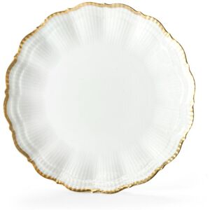 Medard de Noblat Plato de postre (x6) porcelena blanco/oro